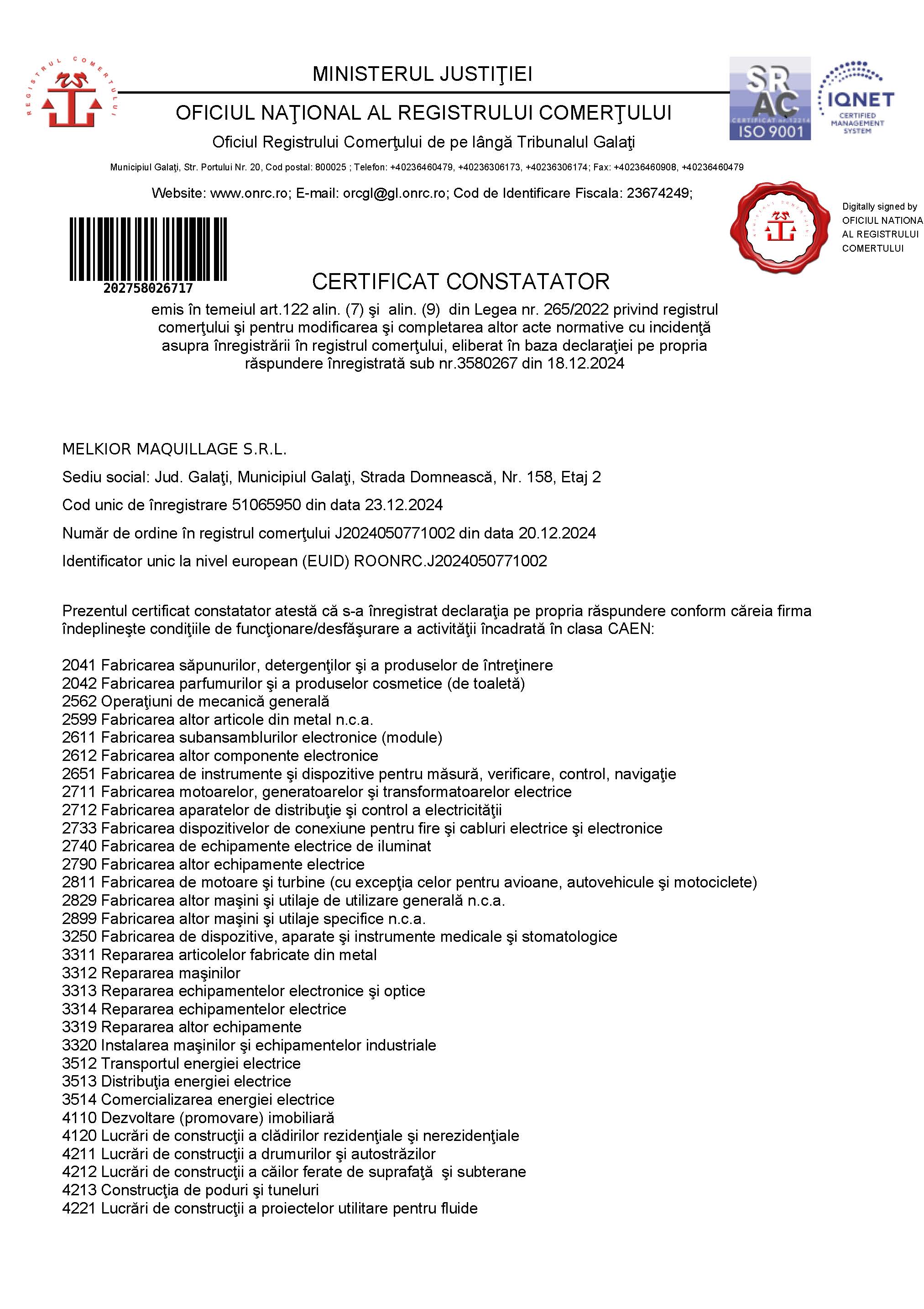 certificat constatator 1